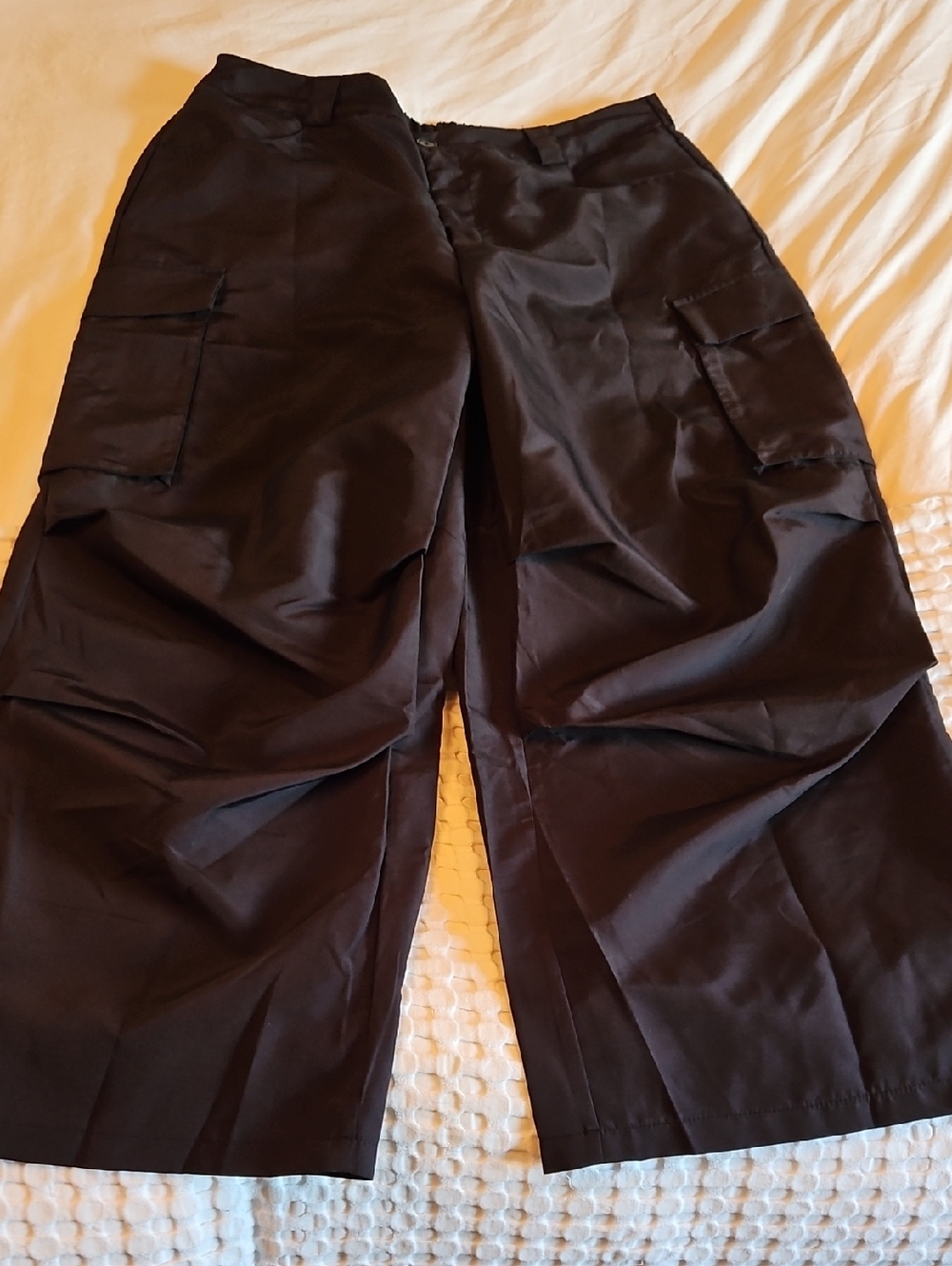 Classic Black Wide Leg Cargo Pants